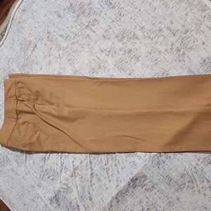 Lane Bryant beige tan wide leg trousers